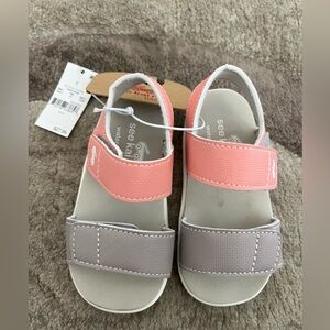 See Kai Run Peach/Taupe Jaylen Sandals Toddler Size 7